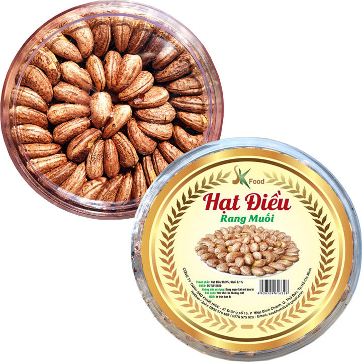 1Kg Hạt Điều Rang Muối Vỏ Lụa Xếp Hoa Đẹp – Chuẩn Hàng Loại 1 Thương Hiệu SK FOOD – SK FOOD >>> top1shop >>> lazada.vn