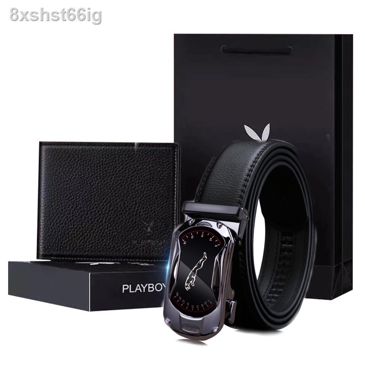 Bộ đôi thắt lưng da bò , dây nịt da nam và ví da chính hãng playboy chất liệu da bò cao cấp y012