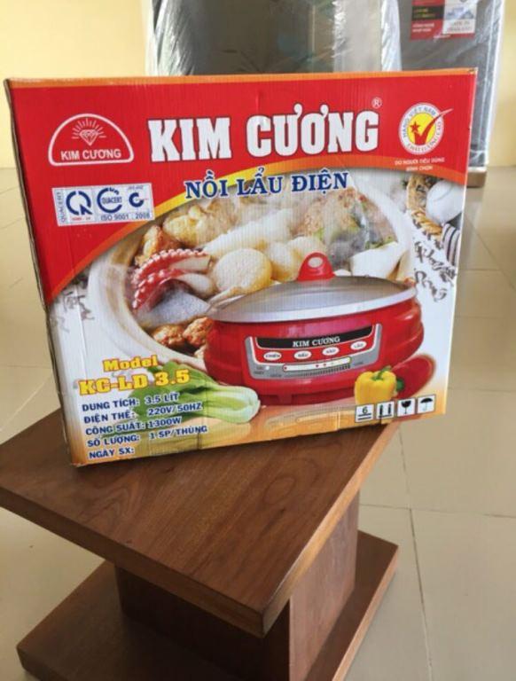 Nồi lẩu điện 3.5lít Kim Cương