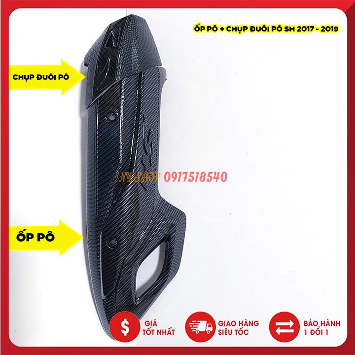 COMBO ỐP PÔ VÀ CHỤP ĐUÔI PÔ SƠN CARBON SH 2017 - 2019