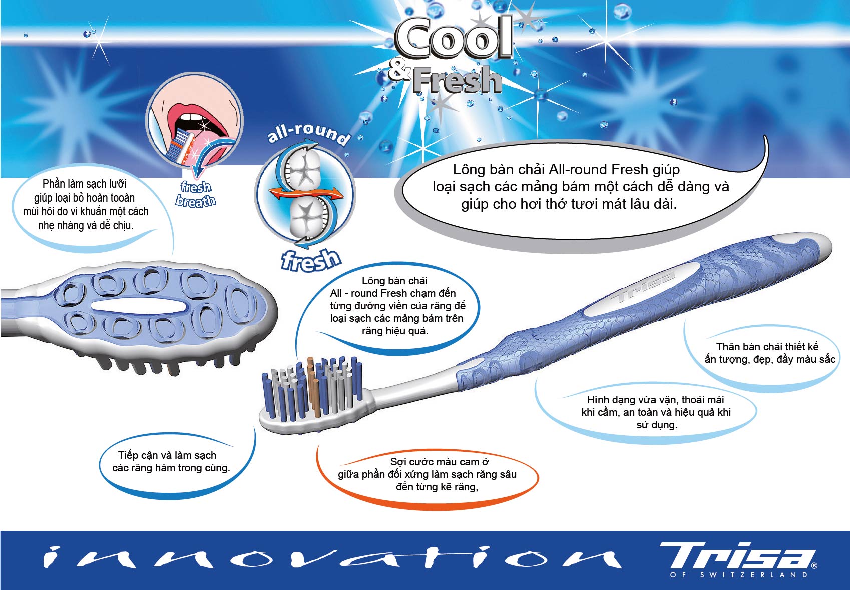 Bàn Chải Đánh Răng Trisa Cool&Fresh ( Soft )