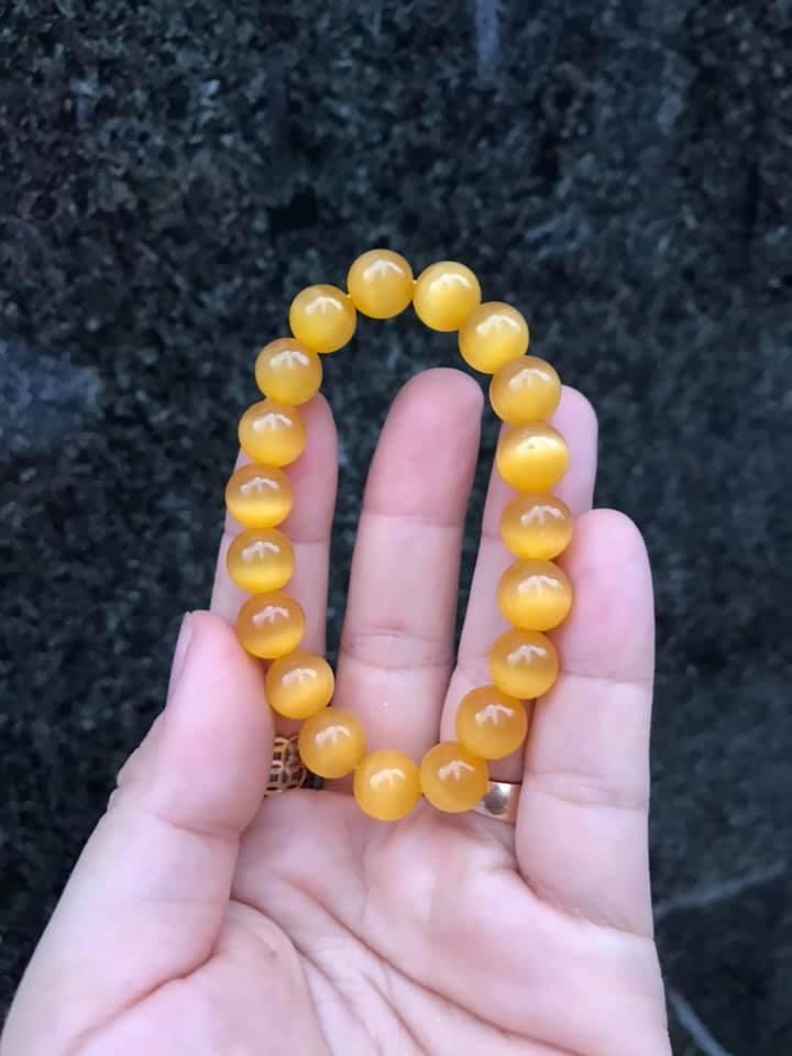 [HCM]VÒNG TAY ĐÁ MẮT MÈO  VÀNG đủ size