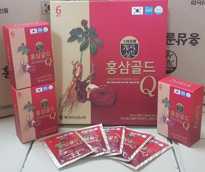 Nước Hồng Sâm Nhung Huơu Hàn Quốc Gold Q (50 ml * 30 gói)