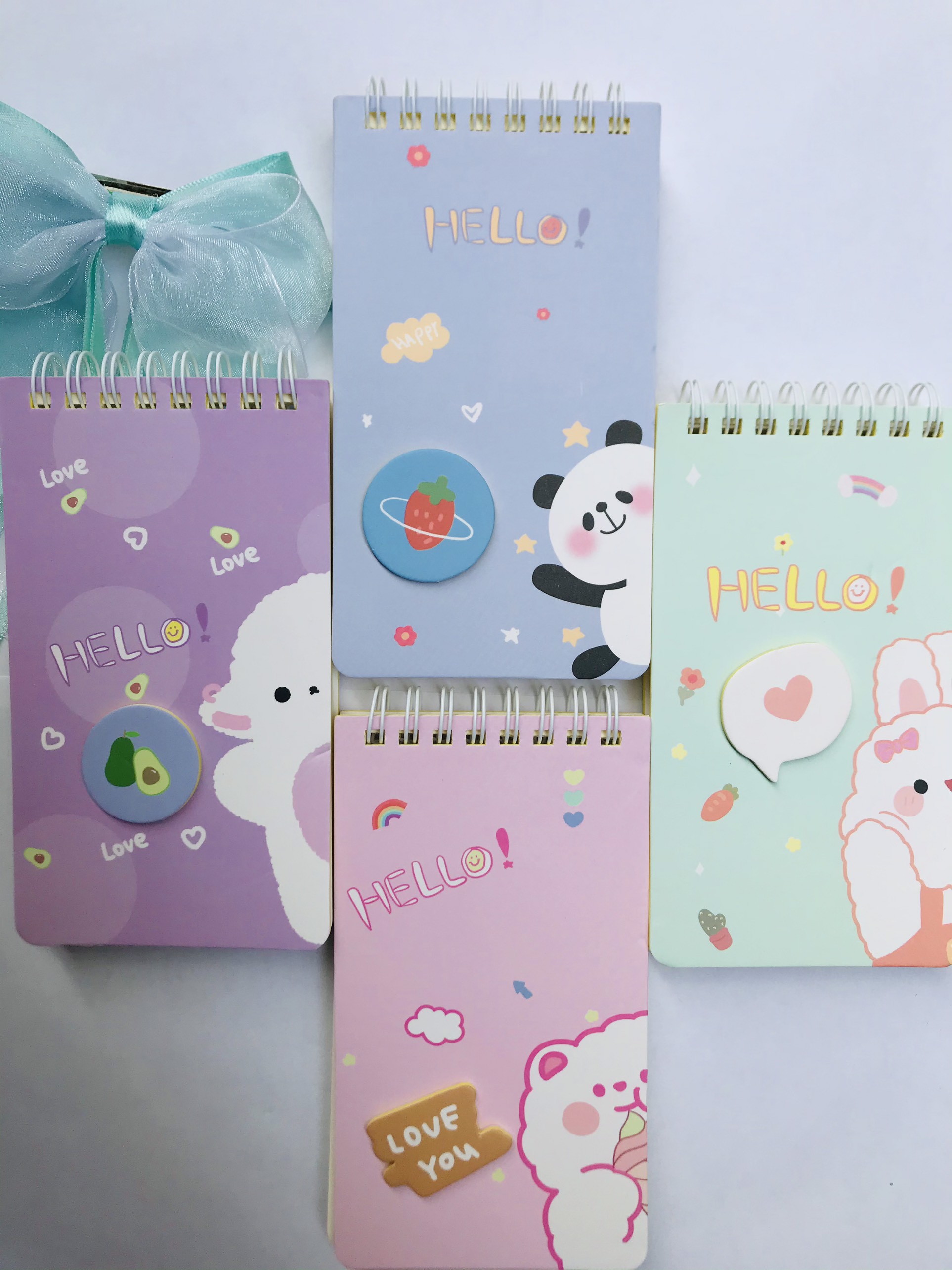 Sổ tay lò xo đứng bìa cứng bé gấu xinh xắn Phụ Kiện 68 (ngẫu nhiên)