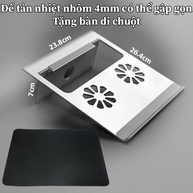 Bảng giá Đế tản nhiệt nhôm cho MacBook laptop - tặng bàn di chuột DTN4 Phong Vũ
