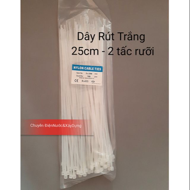 Dây Rút Nhựa 25Cm - 2 Tấc Rưỡi