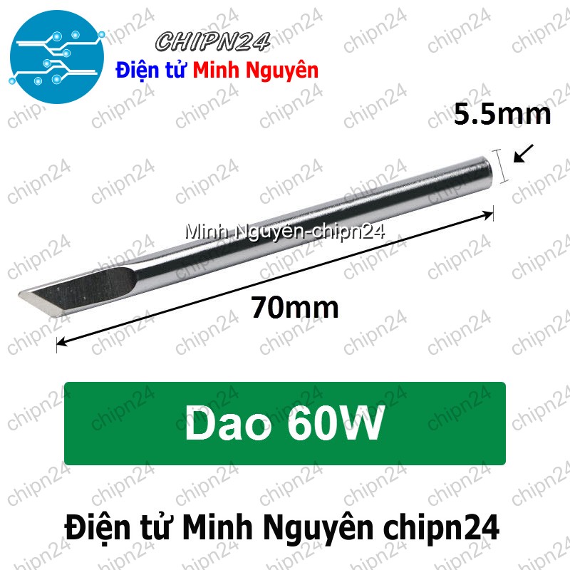 [1 cái] (K35) Đầu Mũi hàn Dao 60W (cho Mỏ hàn Nung) - HH002331