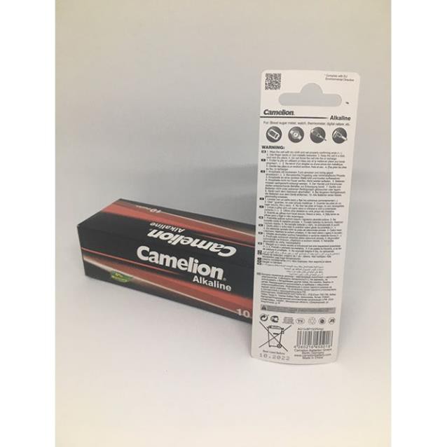 Vỉ 10 viên AG13 A76 LR44 Camelion thay máy tính Casio