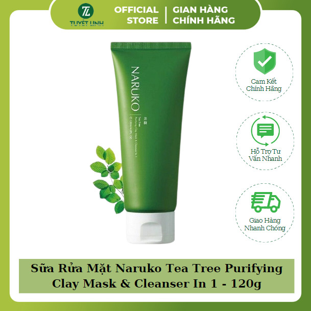 Sữa Rửa Mặt Naruko Tea Tree Purifying Clay Mask & Cleanser In 1 - 120g (Product From Taiwan)
