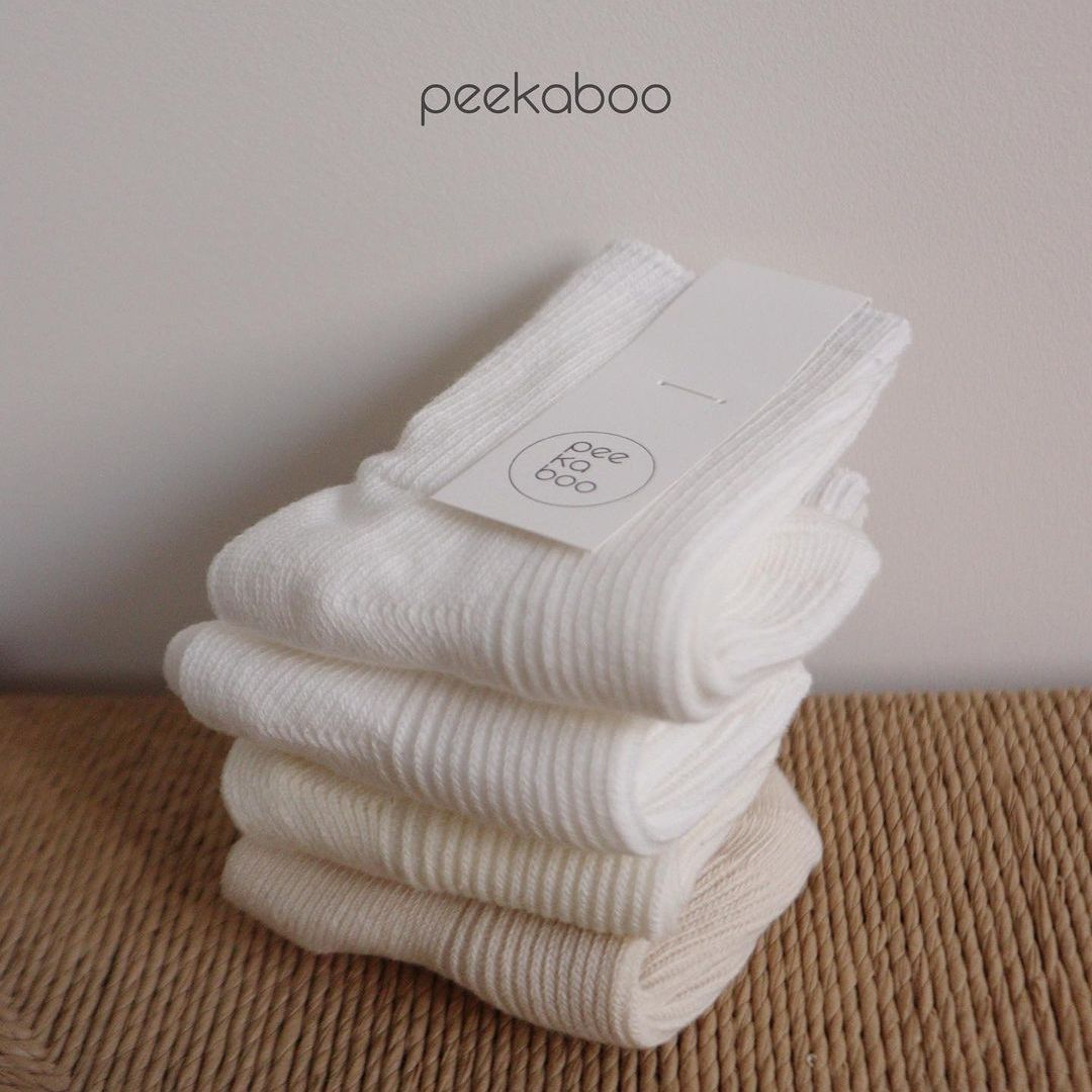 [Chính hãng] Set 4 đôi tất bắp Peekaboo Hàn Quốc cho bé