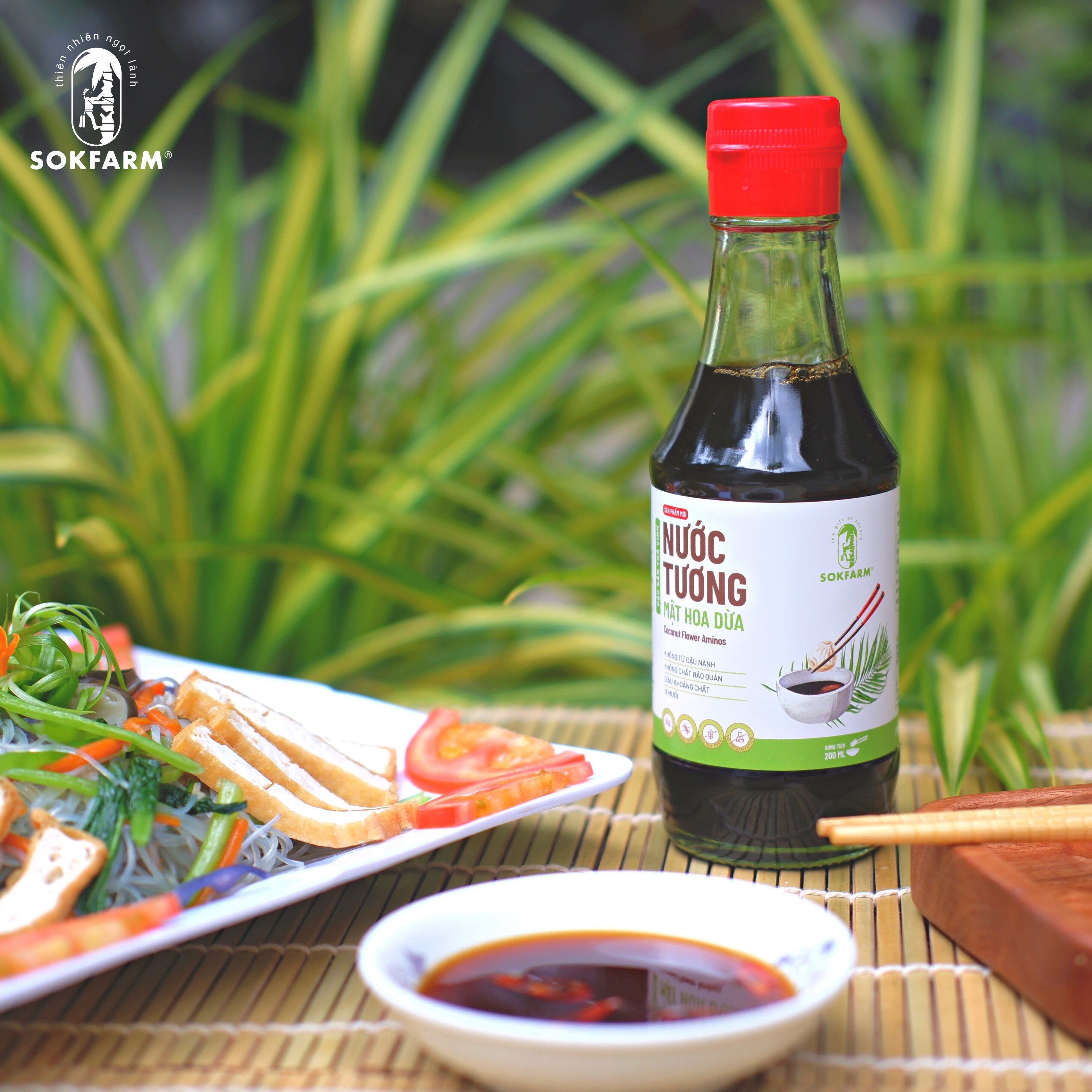 Nước Tương Mật Hoa Dừa - Sokfarm - Chai 200ml