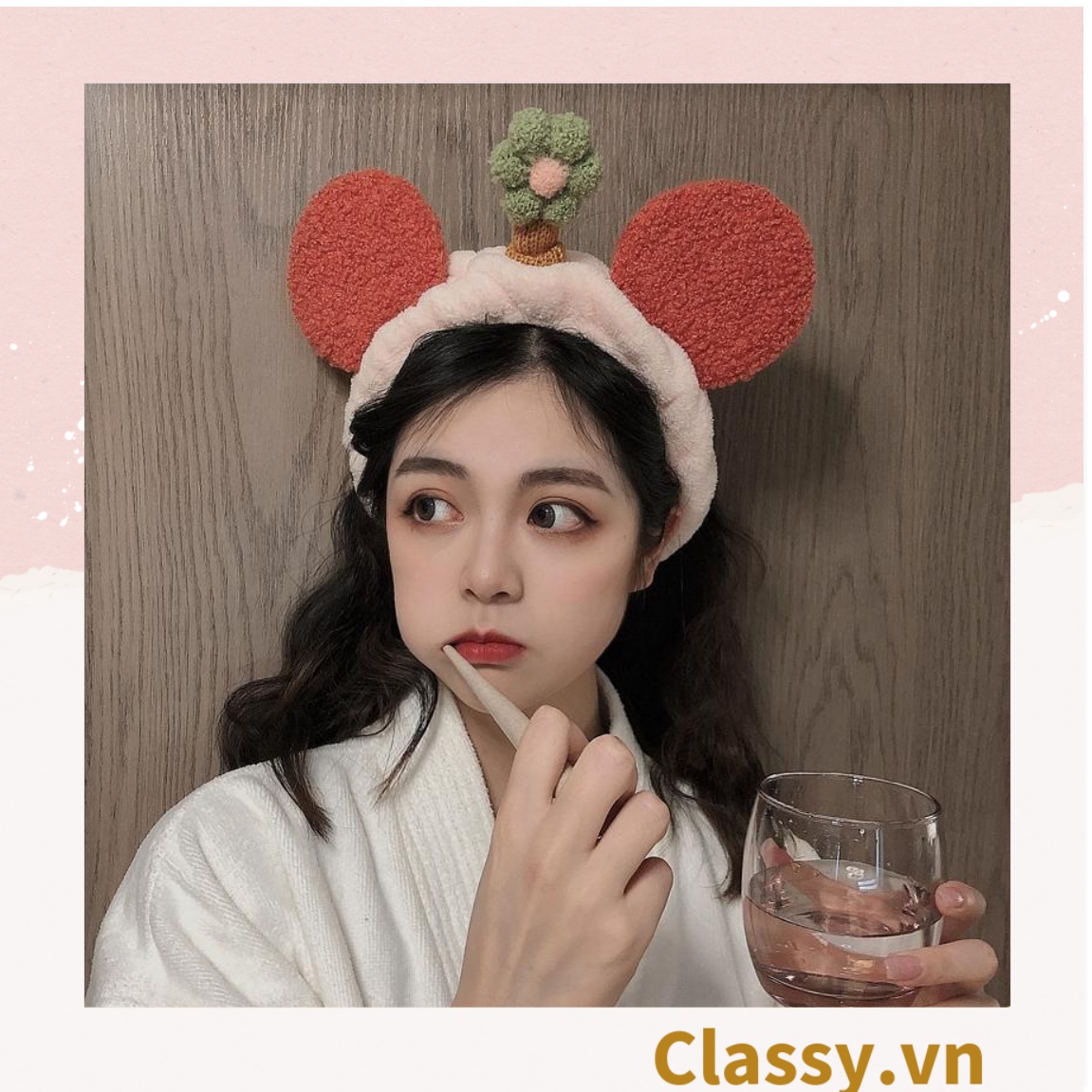 Classy Băng đô, bờm tóc trang điểm make up trái đào dễ thương