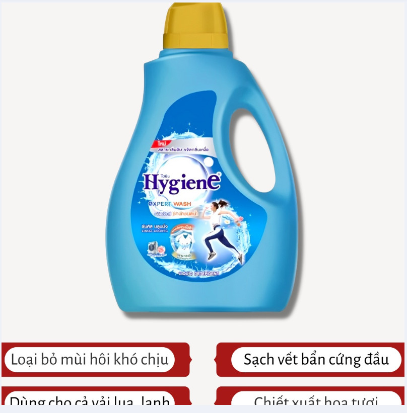 Nước giặt hygiene thái lan giặt xả quần áo thơm lâu dùng giặt tay và máy 2800ml/2500ml