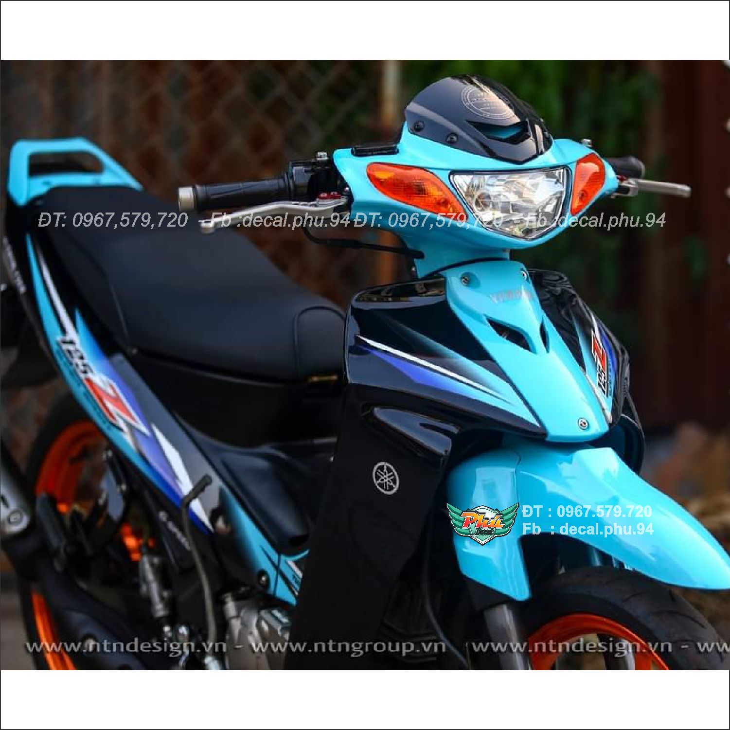 Tem rời xe Yaz 125 xanh đen (m)