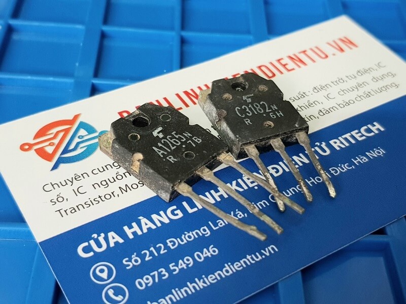[Combo 2 cặp] A1265 (PNP) – C3182 (NPN) Cặp Transistor 140V/10A TO-3P(I) (Tháo máy)