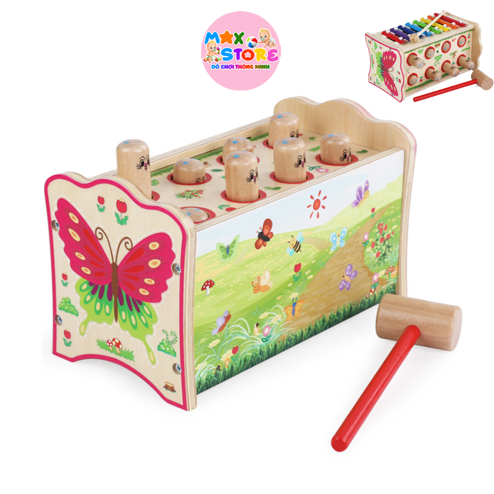 Đồ chơi đập chuột 8 con kèm đàn 8 thanh xylophone