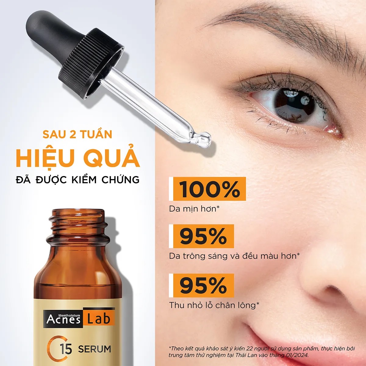 Serum Acnes Vitamin C Làm Mờ Sẹo & Vết Thâm 15ml For Scar & Black Spot Treatment C10 và C15