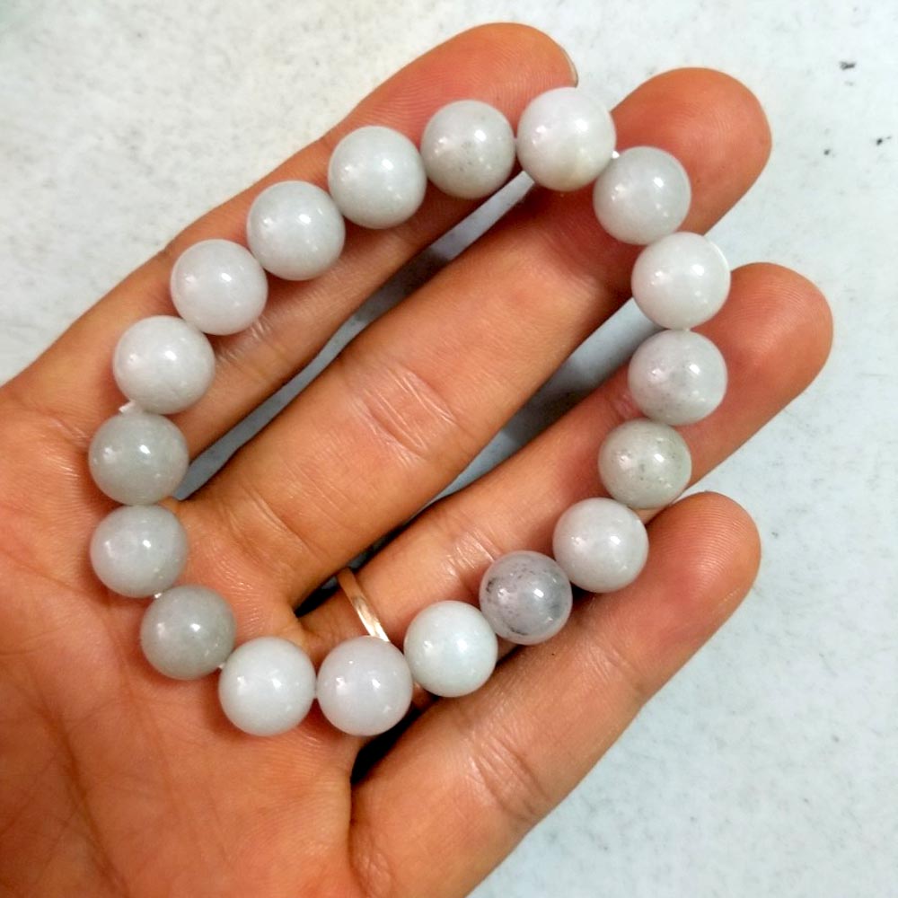 Vòng tay chuỗi đá mã não trắng-Vòng tay cho bạn nữ