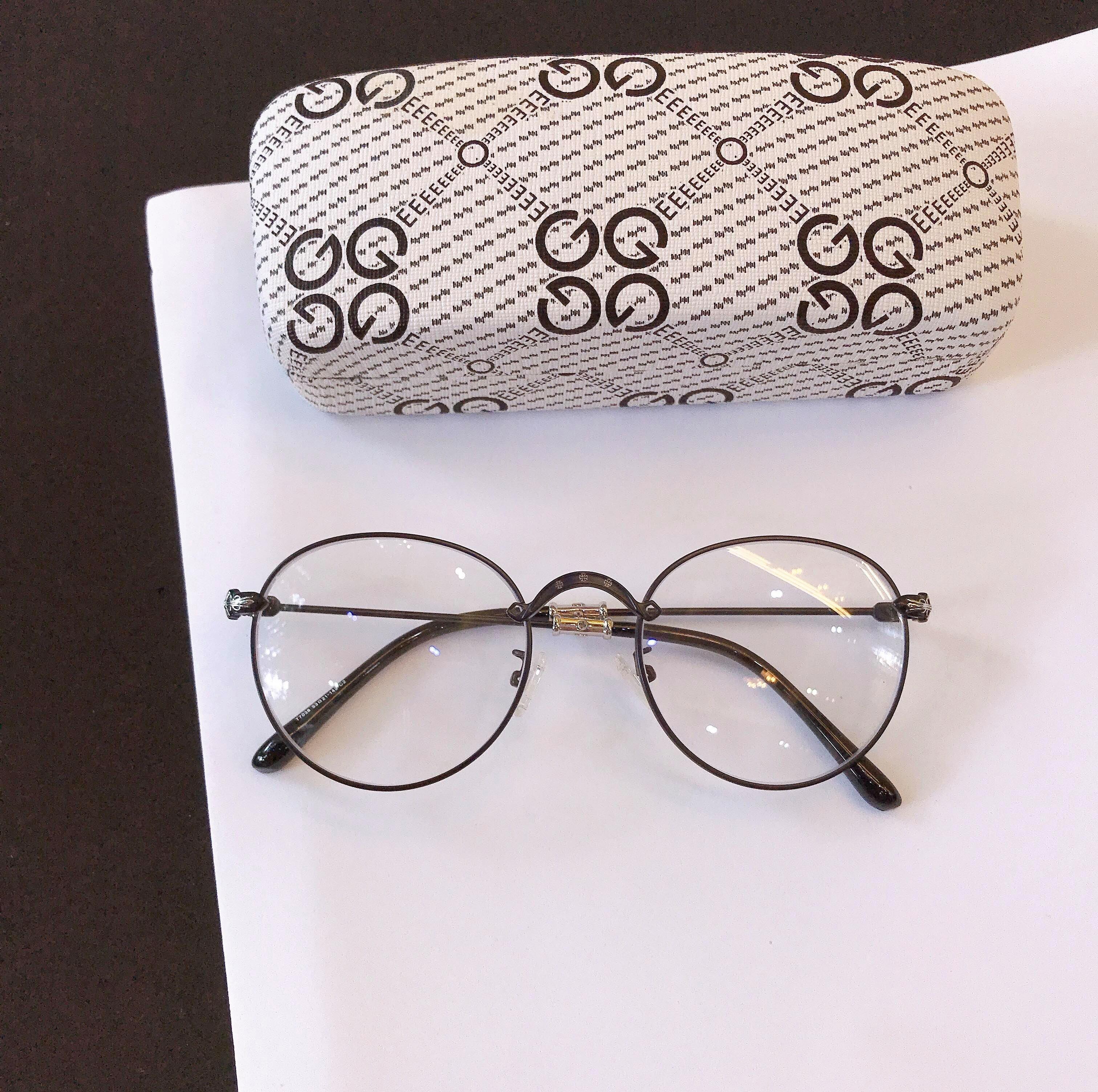 Kính CHROME HEARTS Mắt tròn Kim loại Cao cấp (Nhiều Màu)