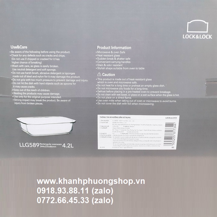 [HCM]khay thủy tinh lock&lock size lớn - khay thủy tinh lock&lock