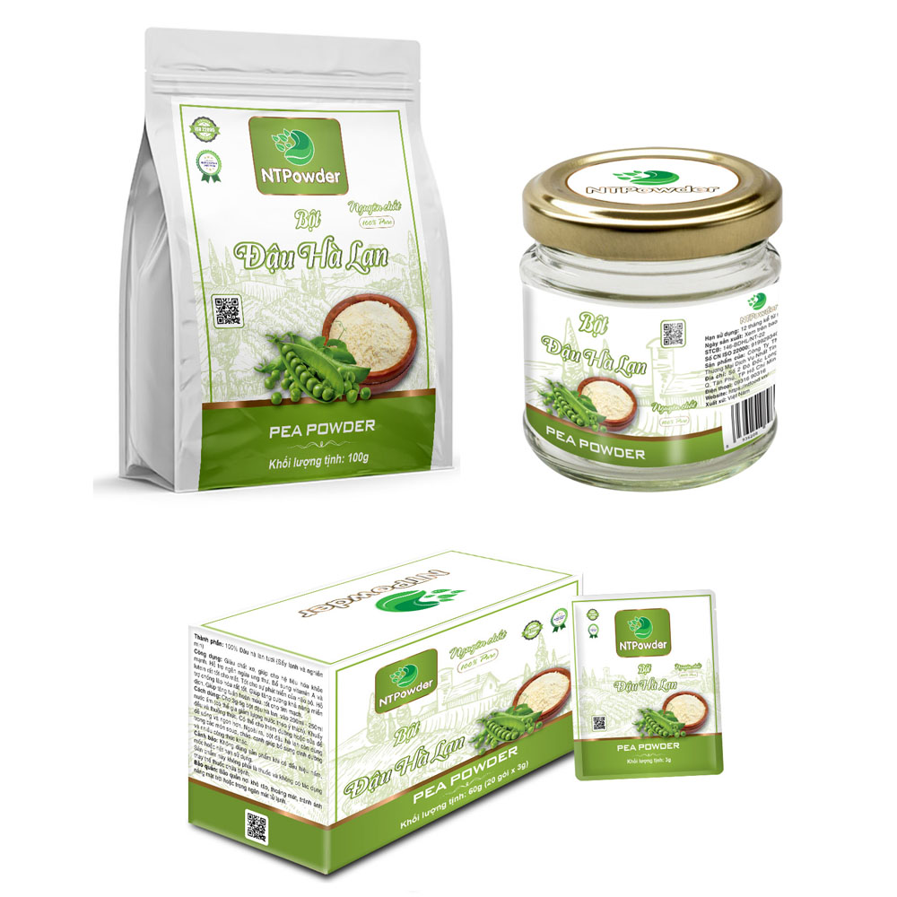 Bột Đậu Hà Lan sấy lạnh NTPowder 60gr / 100gr - Nhất Tín Food