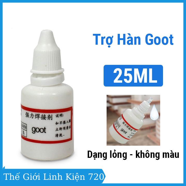 Dung dịch trợ hàn GOOT dung tích 25ml, hỗ trợ hàn thiếc trên bề mặt kim loại khác cực tốt