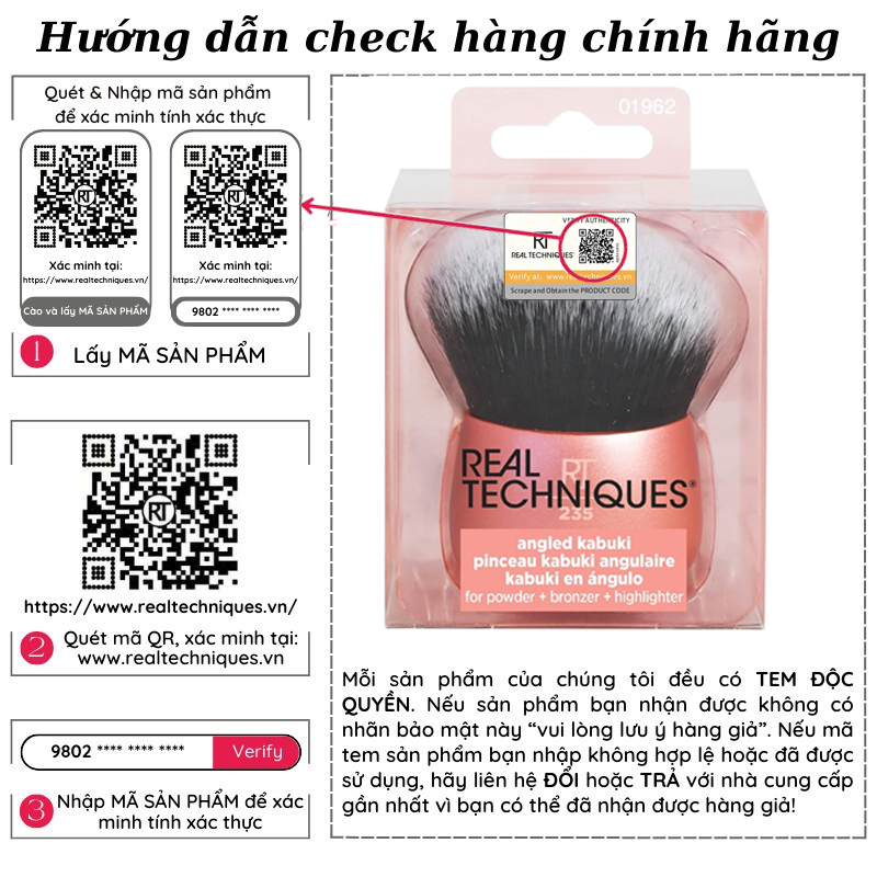 Cọ Đa Năng Real Techniques Angled Kabuki