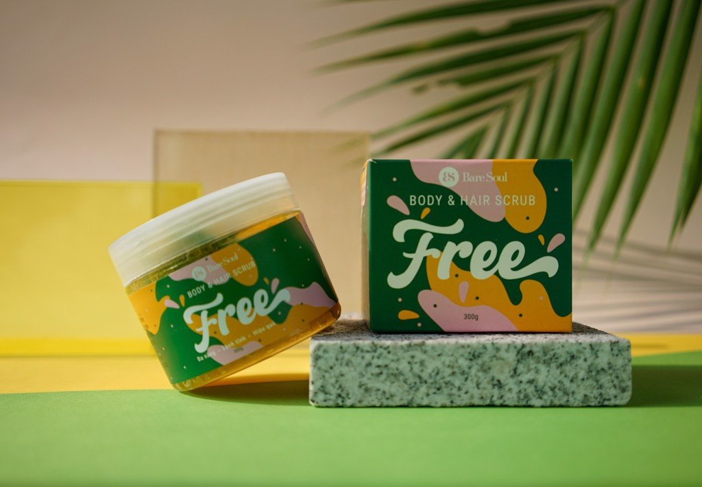Muối Tẩy Tế Bảo Chết Cho Tóc và Body Baresoul 300gr Body & Hair Scrub