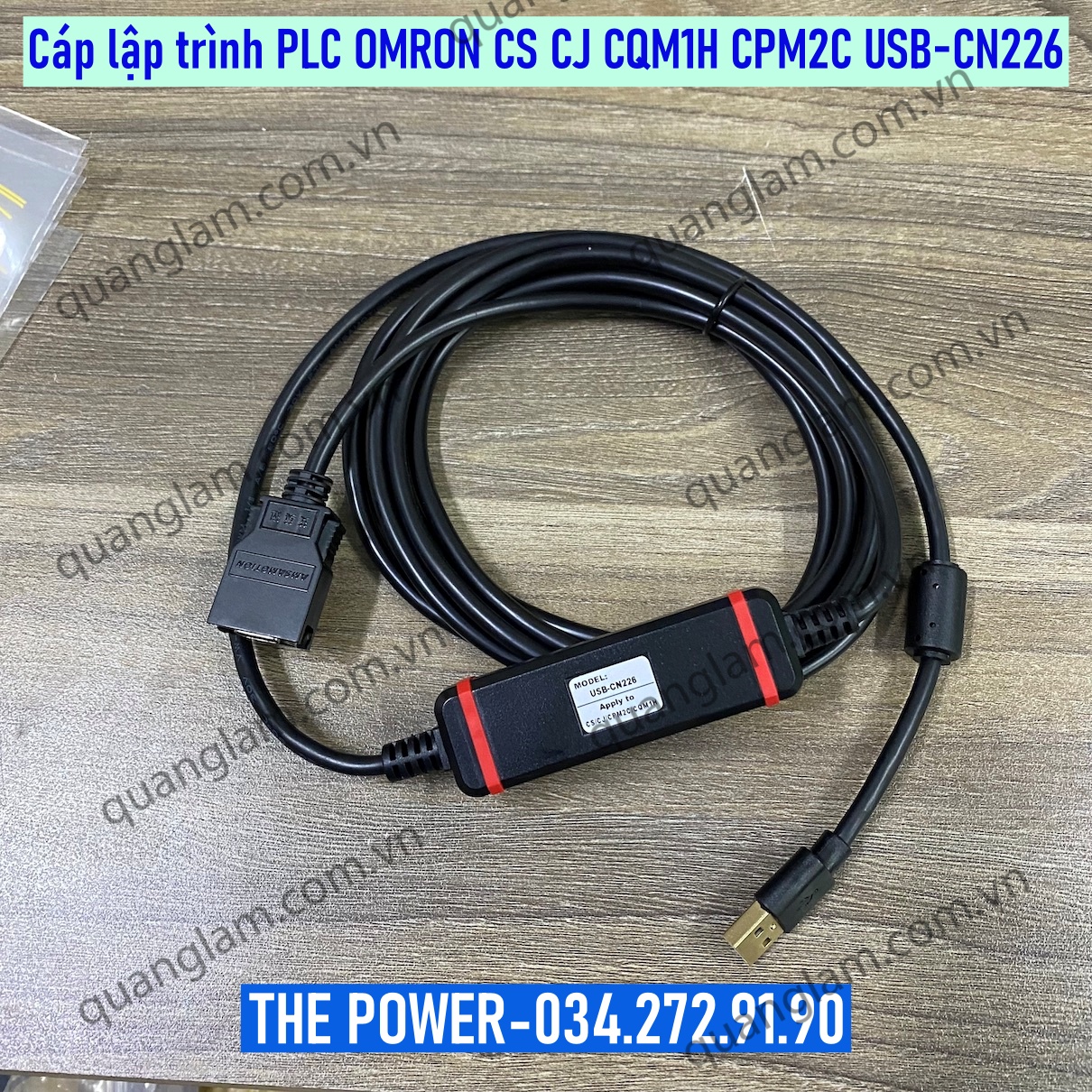 [HCM]Cáp lập trình PLC OMRON CS CJ CQM1H CPM2C USB-CN226