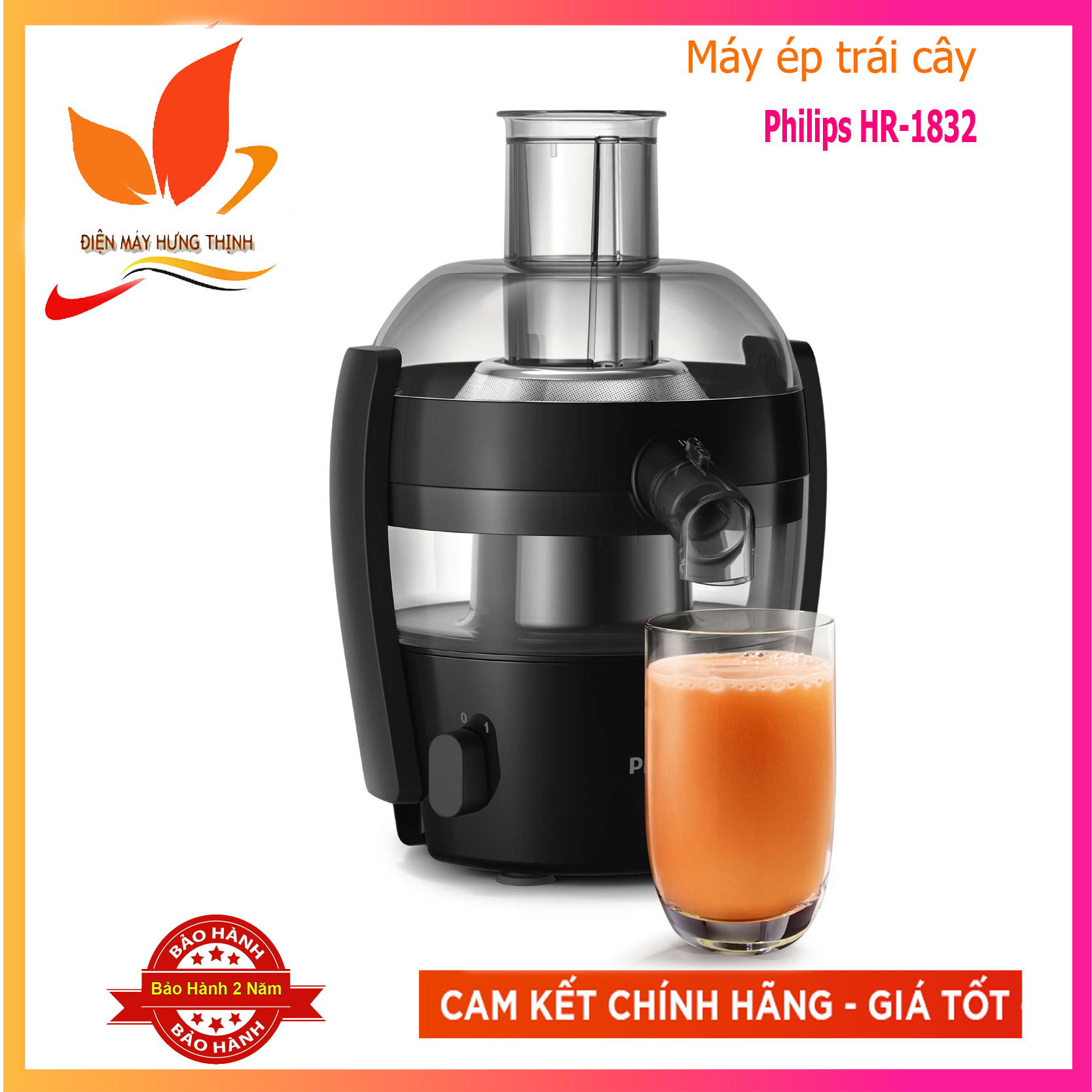Máy ép Philips Hr1832 Bảo hành 24 tháng
