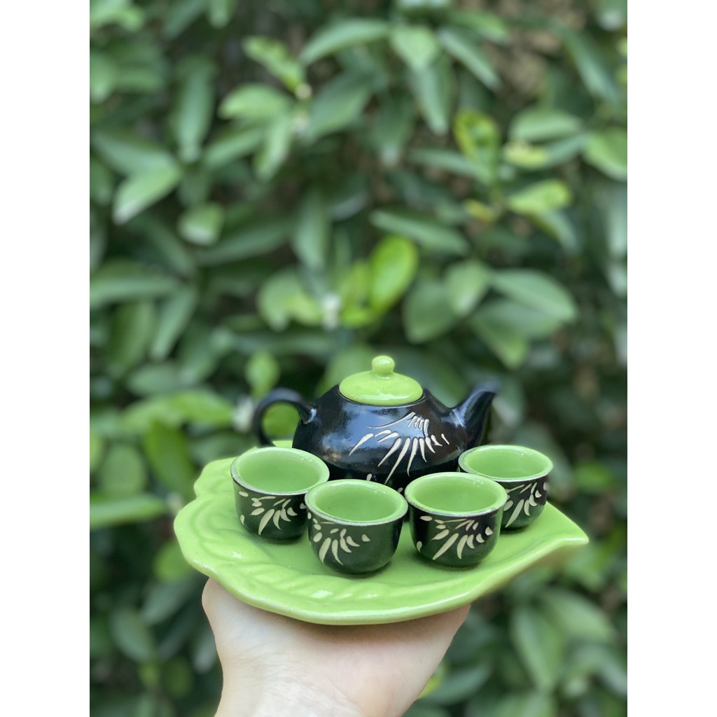 Bộ Ấm Chén Mini Thờ Cúng Trưng Bày Ấm Chén Hạt Mít Pha Trà Sen Bát Tràng, Nhiều Mẫu Lựa Chọn