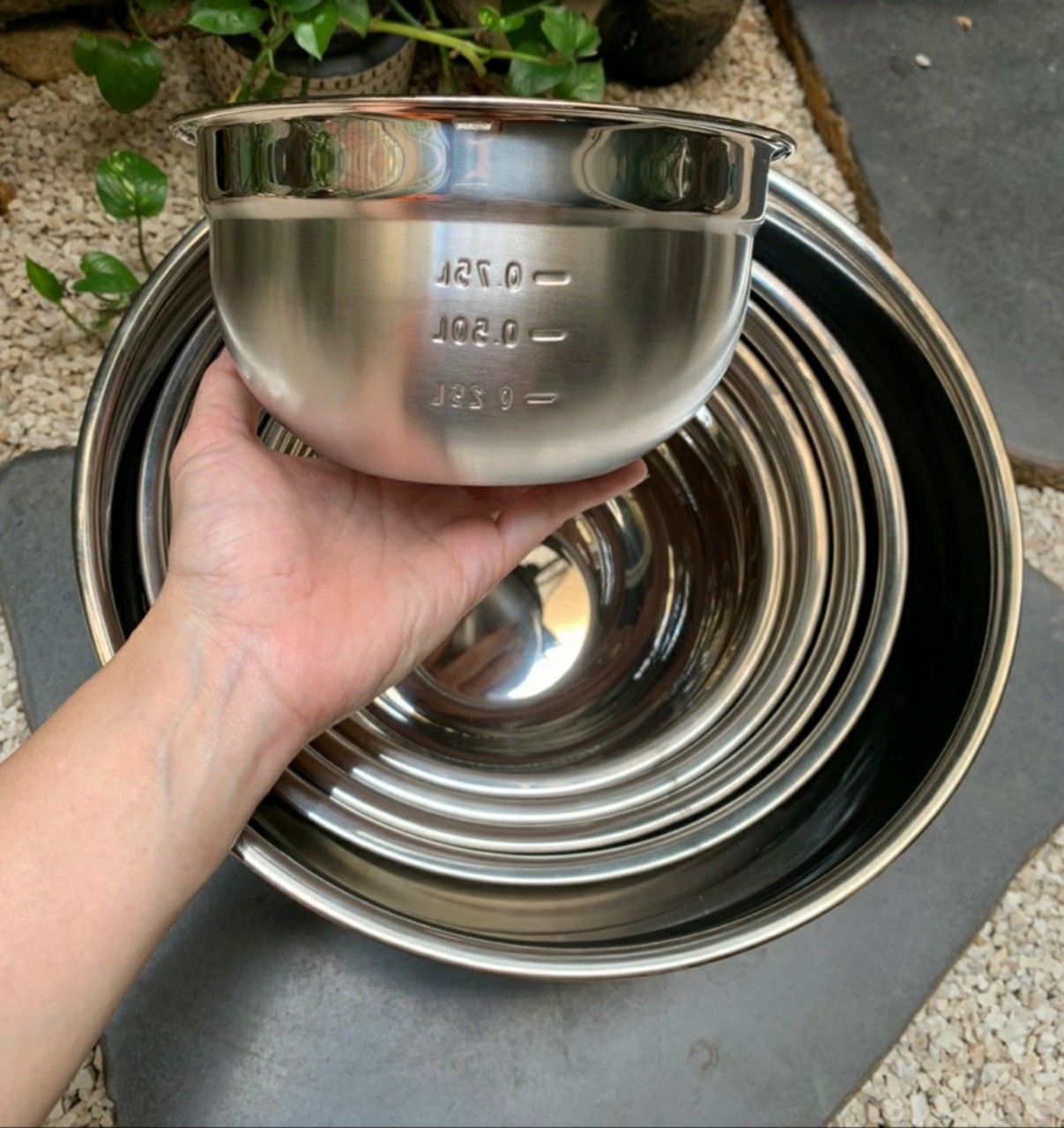 THỐ ĐÁNH TRỨNG,TRỘN BỘT INOX 304 (CÓ VẠCH CHIA,NHIỀU KÍCH THƯỚC)