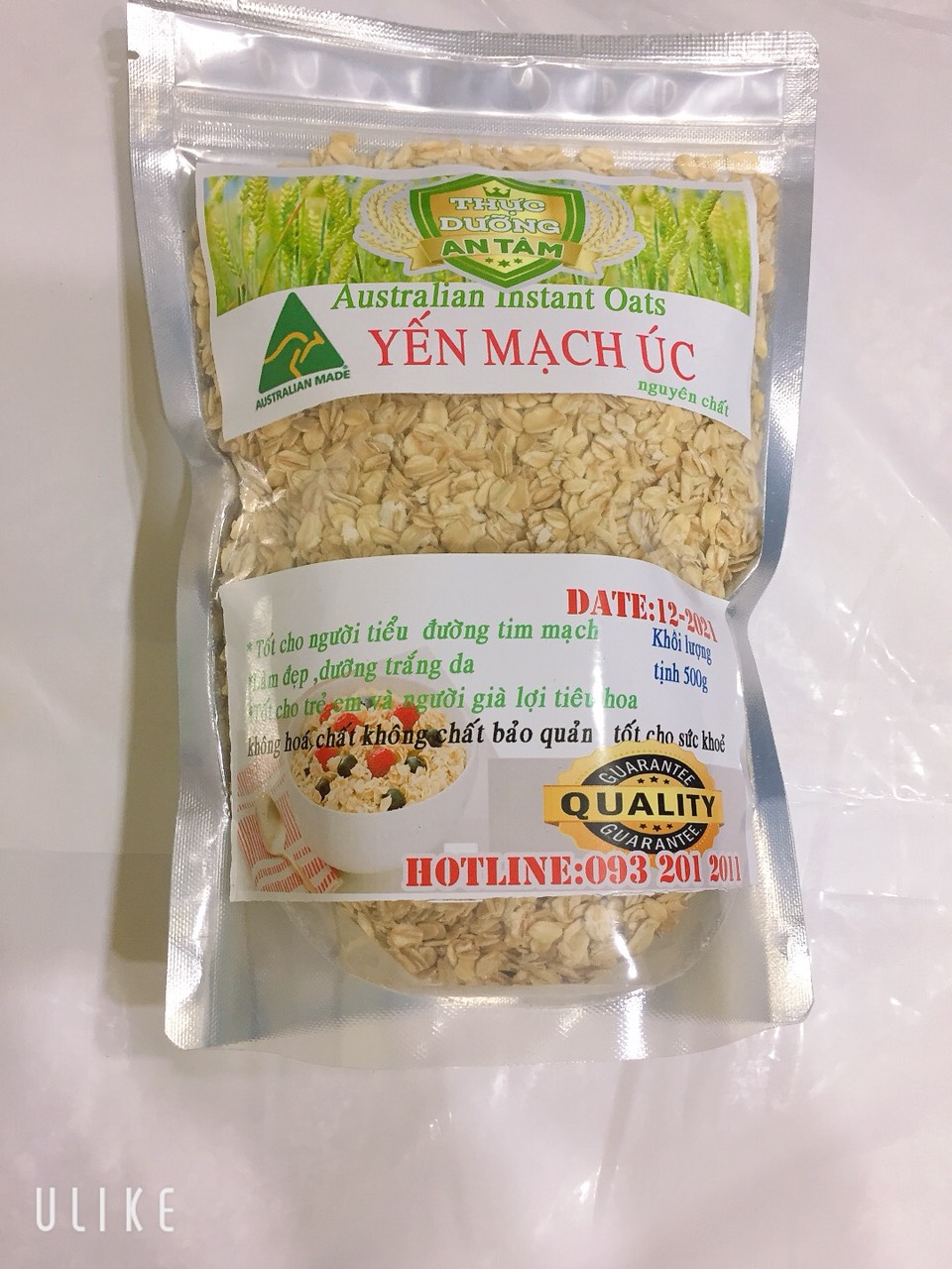[HCM]9 gói Yến mạch úc loại cán dẹt 500g