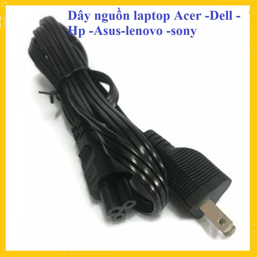 ⚡[Dây Xịn]Dây nguồn sạc laptop Dell 2 chân cắm vào ổ điện