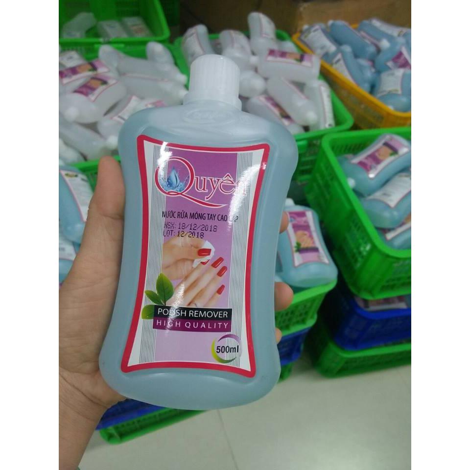 nước rửa móng tay aceton Quyên 1000ml tem hồng