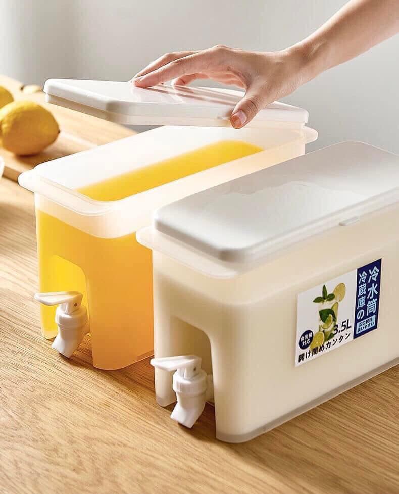 Bình Đựng Nước Có Vòi 3,5L, Bình Đựng Nước Trà, Nước Trái Cây Để Trong Tủ Lạnh Tiện Lợi, Nắp Đậy Kín, Siêu Chịu Nhiệt, TGTI76