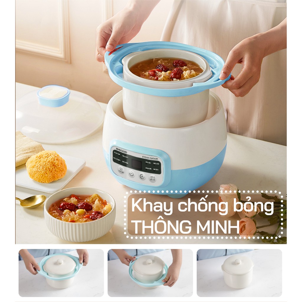 Nồi Hầm Cháo Cách Thủy 2 tầng 2GOOD A300 (3.1L), Bảo hành Chính Hãng 24 tháng