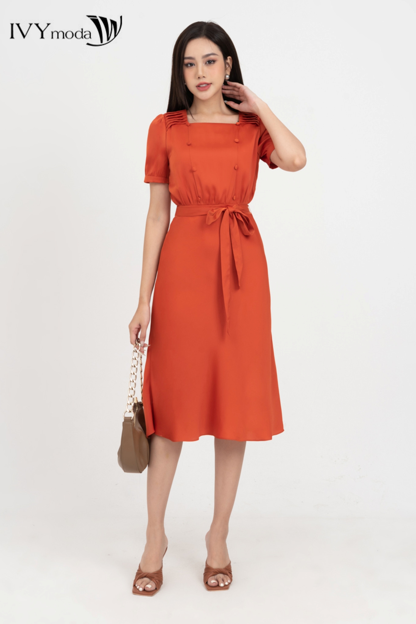 Pretty Dress - Đầm lụa IVY moda MS 48M8072