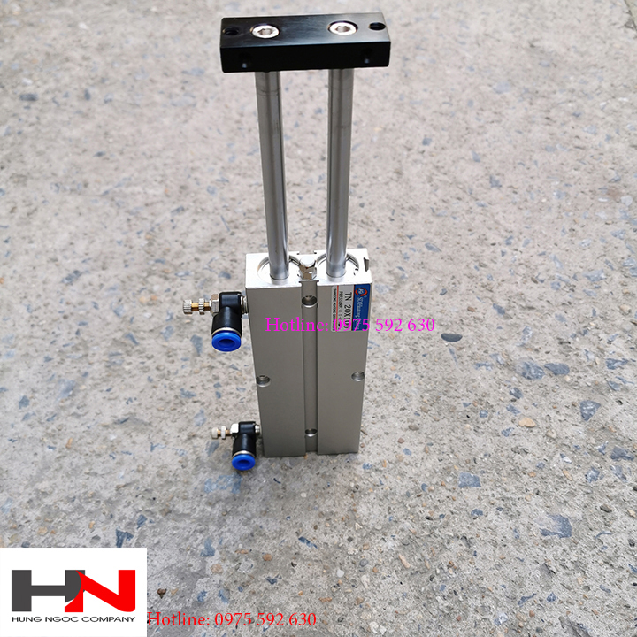Xi lanh khí nén TN20*100 có sẵn 2 van tiết lưu ống 8mm