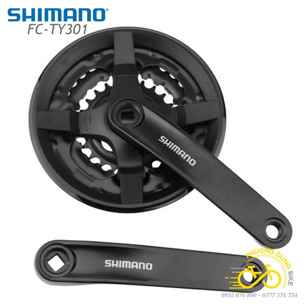 Đùi đĩa xe đạp shimano fc ty301 24-34-42t / 28-38-48t - hàng chính hãng