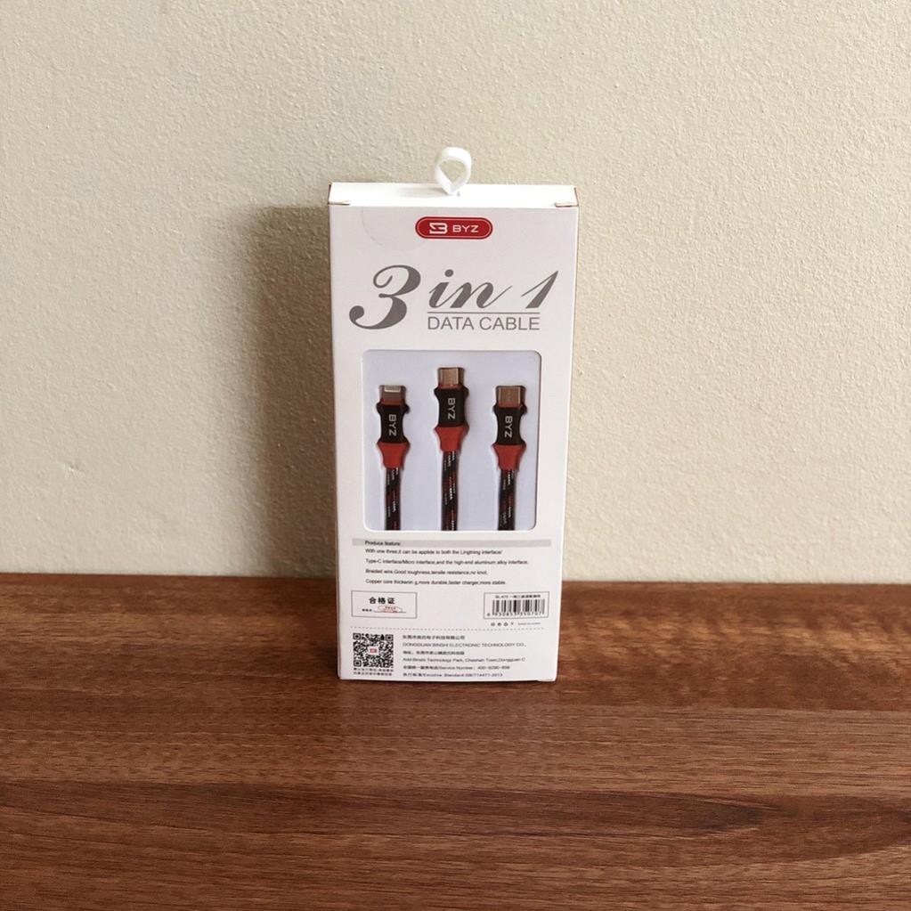 Cáp sạc 3 đầu BYZ BL-675