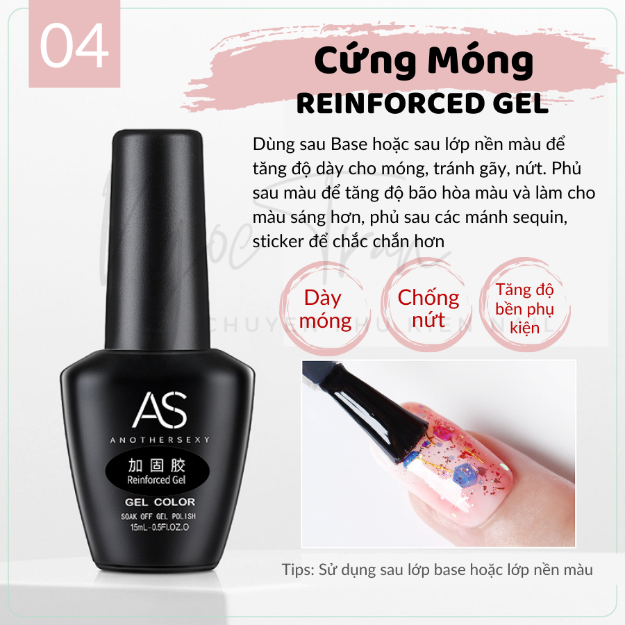 [HCM] Reinforced Gel AS - Cứng Móng - Chai Chức Năng