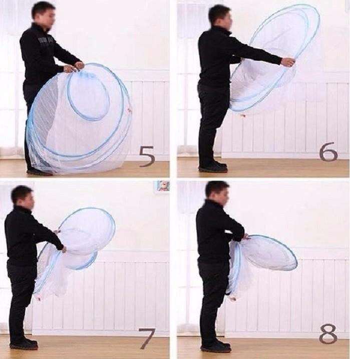Mùng Chụp Không Đáy 2m0 Hoa Văn Cao Cấp