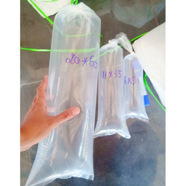 BỊCH ĐÓNG CÁ 11 x 35 , TÚI ĐÓNG CÁ GUPPY , BETTA , BÌ ĐÓNG CÁ