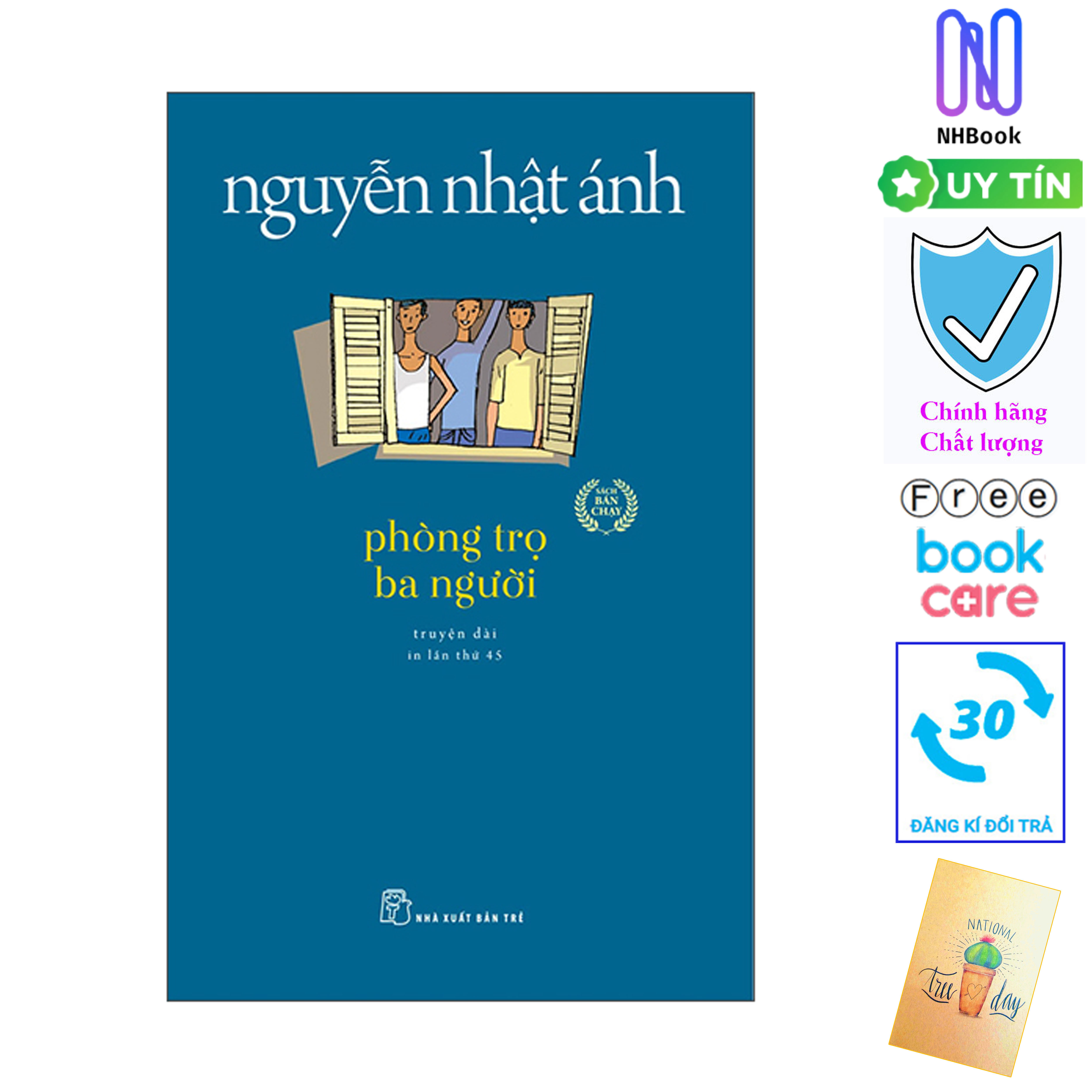 - sách chính hãng bảo hành - nhbook - nguyễn nhật ánh - phòng trọ ba người - tặng kèm sổ tay 10k
