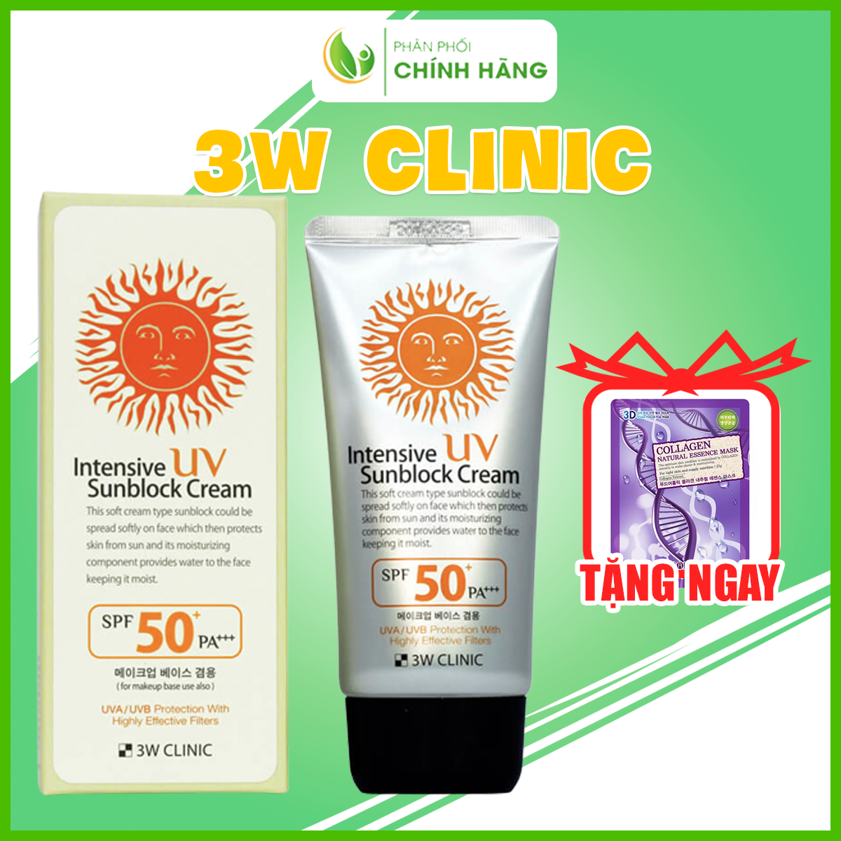 Kem Chống Nắng 3W Clinic Intensive UV 70ml
