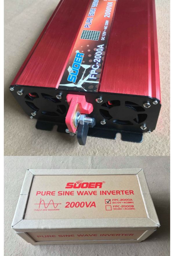 Bộ chuyển đổi sin chuẩn 2000w 12v sang 220v