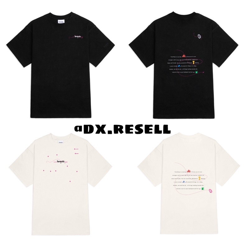 ÁO THUN LEVENTS MAP TEE/ CREAM & BLACK (Click Ưu Đãi Mua Kèm Deal Sock)