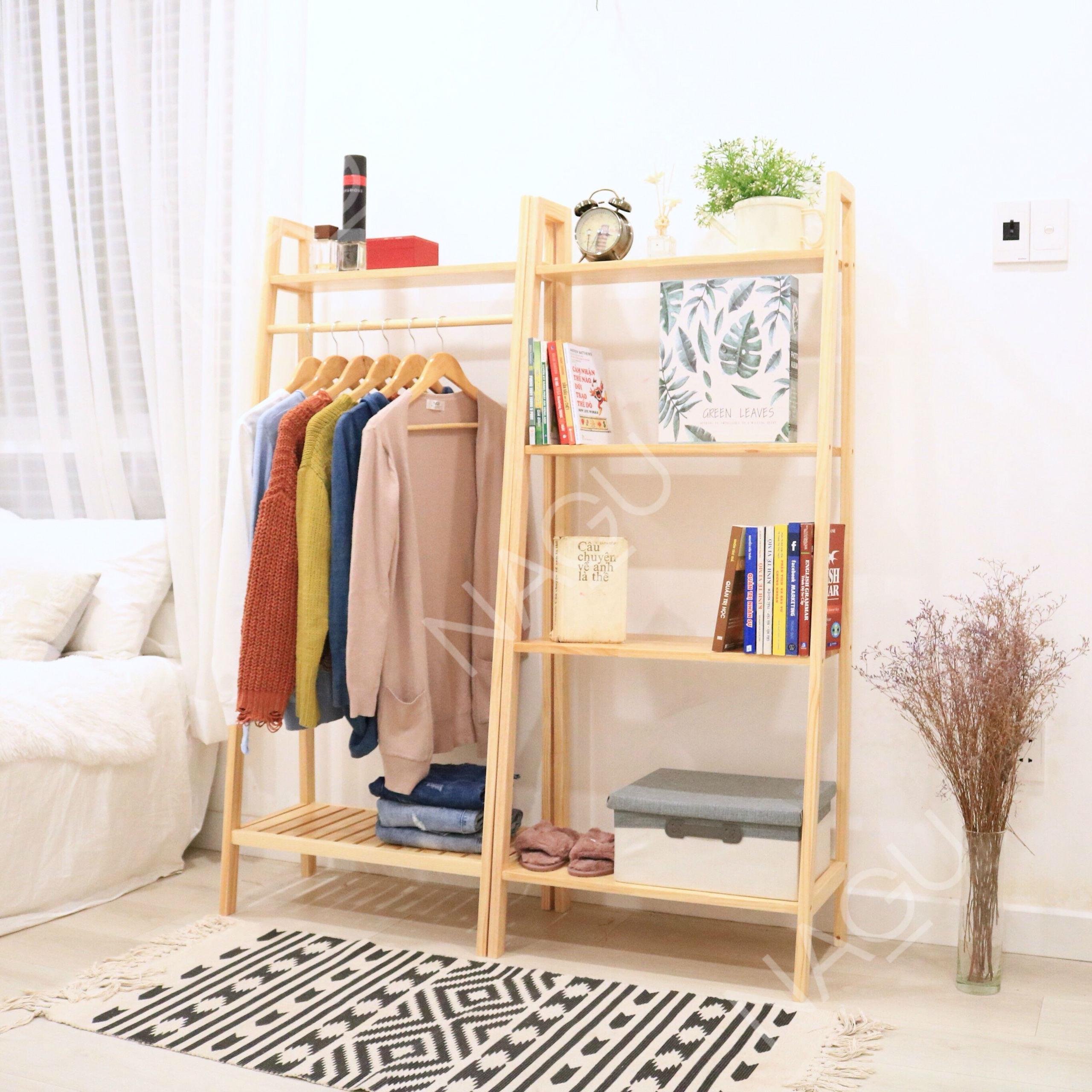 NAGU Kệ Gỗ Treo Đồ Hình Thang 2F ( Ladder Hanger 2F )