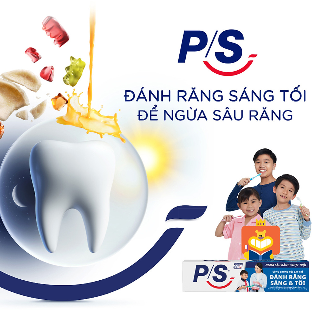 KEM ĐÁNH RĂNG P/S NGỪA SÂU RĂNG 180gr